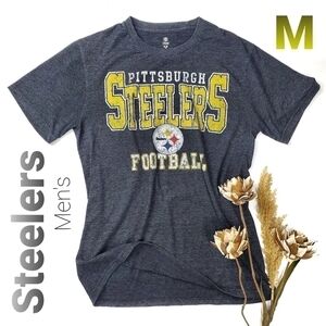 NEW Steelers Men's Distressed Grey Tee Med